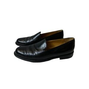 Mezlan Mens Paris Sz 10.5 Black Leather Slip On Loafer Dress Shoes Made In Spain
